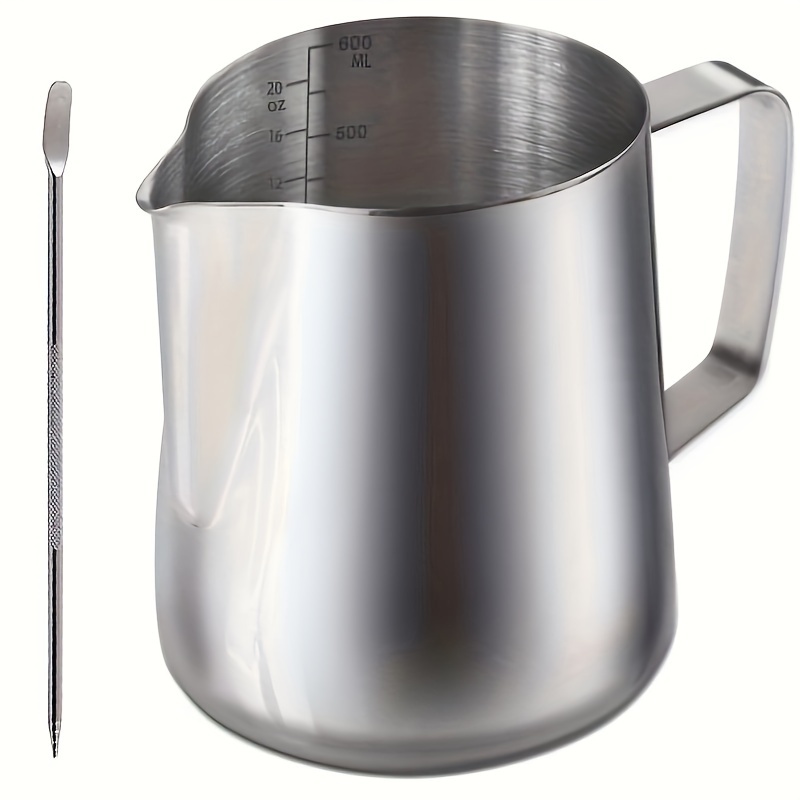 Milk Frothing Pitcher Stainless Steel Milk Frothing Cup Coffee Frother Cup  600ml