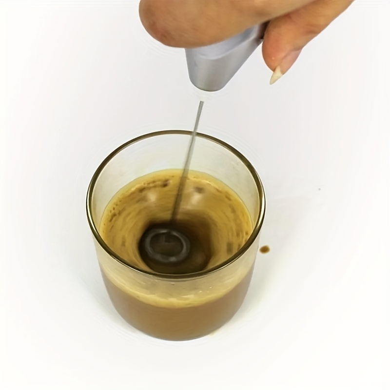 Mini batidor de mano de 1 pieza, espumador de leche para café con espumador  de mano mejorado batidor eléctrico espumador de leche, minibatidora a  batería y espumador de licuadora de café para