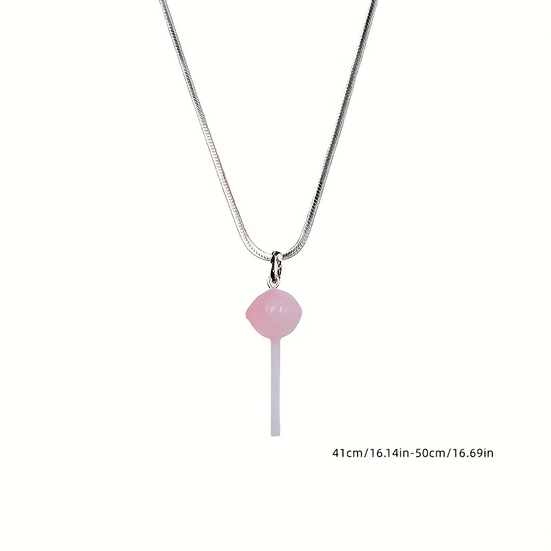 Crystal Pendant Necklace Lollipop Clavicle Chain