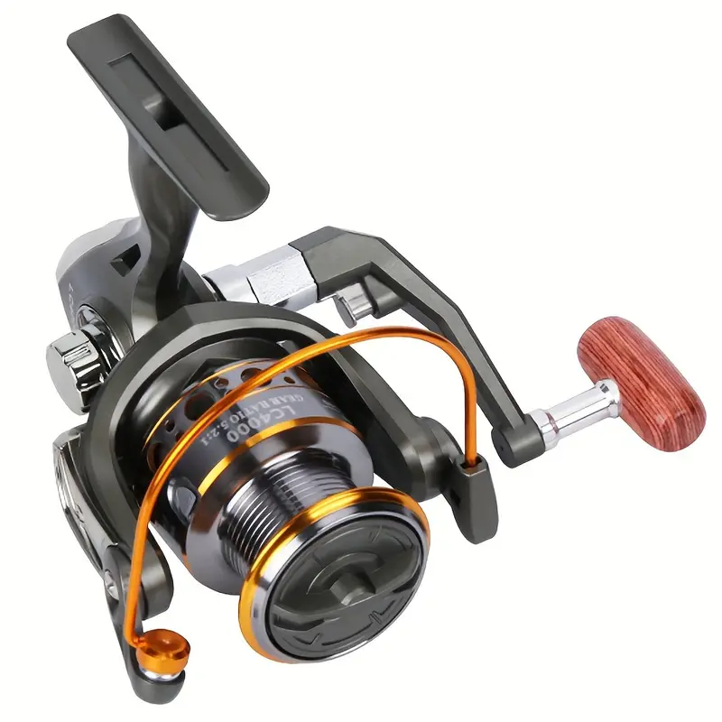 1pc LC Series 12BB Fishing Reel, High Speed 5.2:1 Gear Ratio Spinning Reel,  Fishing Tackle For Saltwater Freshwater, Includes Monofilament Line