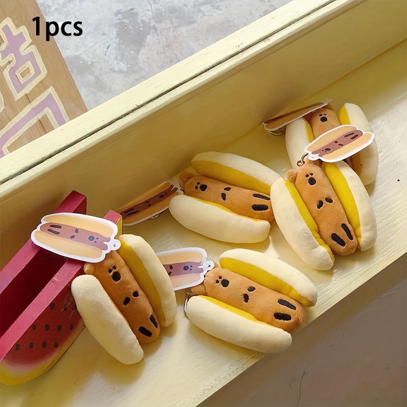 Home Decor Sausage Keychain Creative Hot Dog Bag Pendant Fun Food