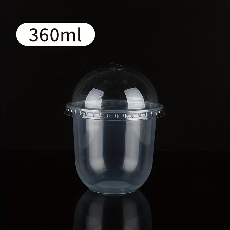 50pcs 9oz 11oz Vasos De Plástico Transparente Con Tapas - Temu