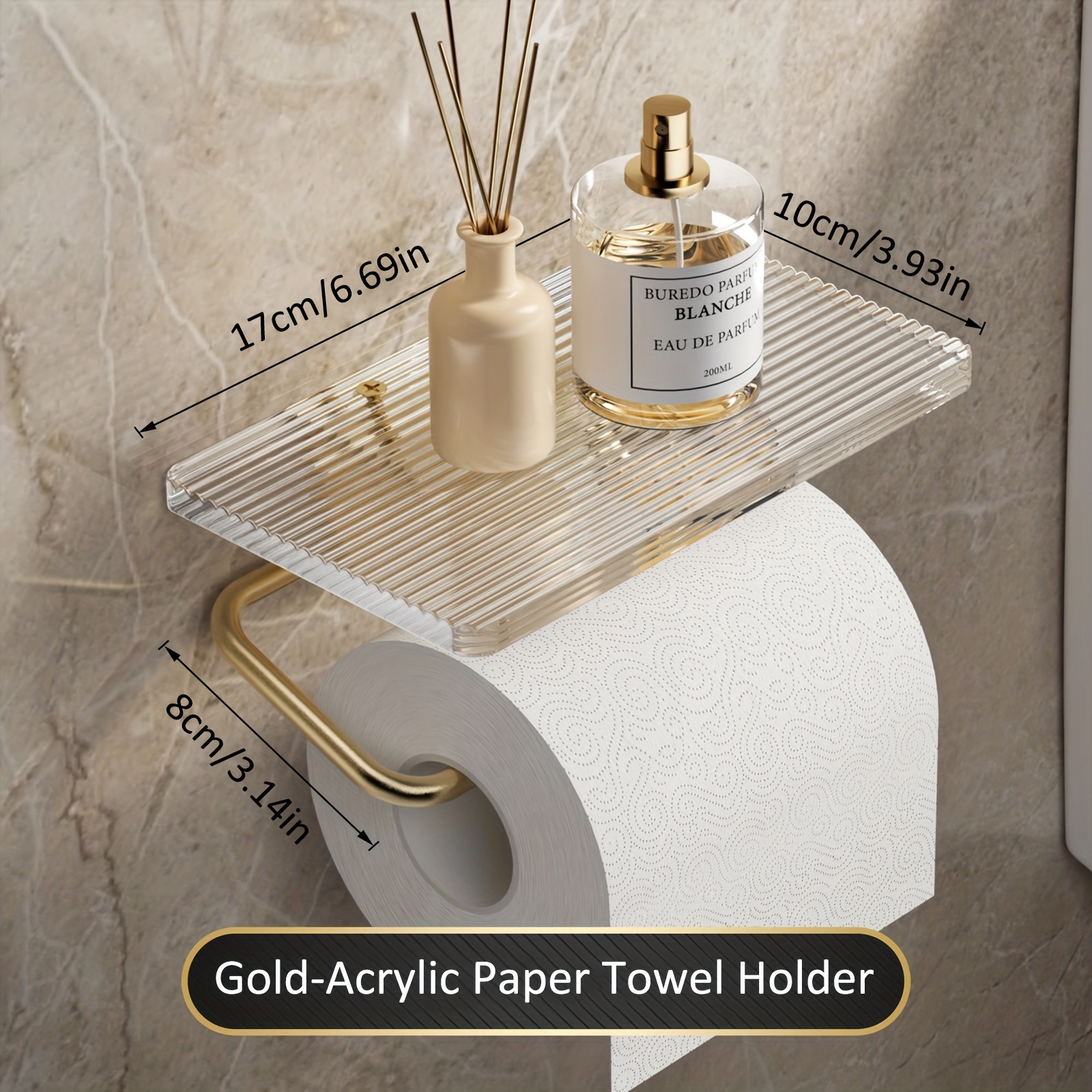 Toilet Paper Holder Stand With Shelf Tissue Stand With - Temu