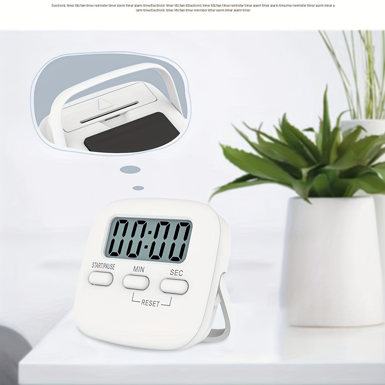 1pc Horloge Murale Et Alarme Numérique LCD Multifonctionnelle De