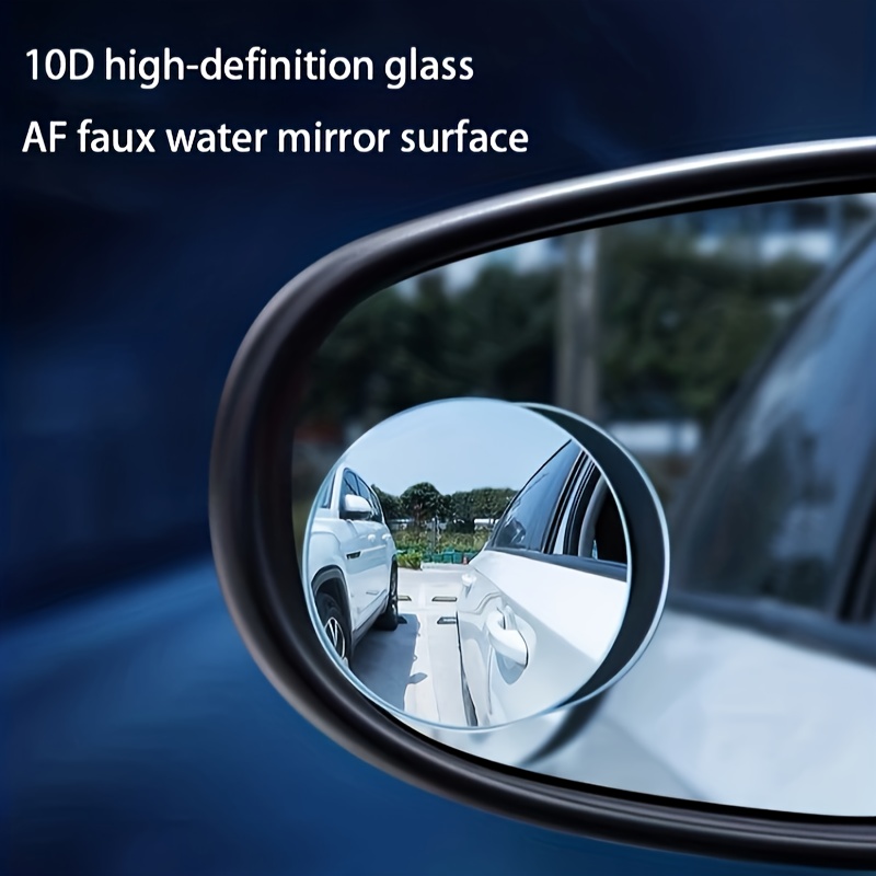 2pcs Car Blind Spot Mirror Rotate 360 Degrees Vehicle Without Borders Small  Round Mirror Reversing Auxiliary Glass Mirror Adjustment