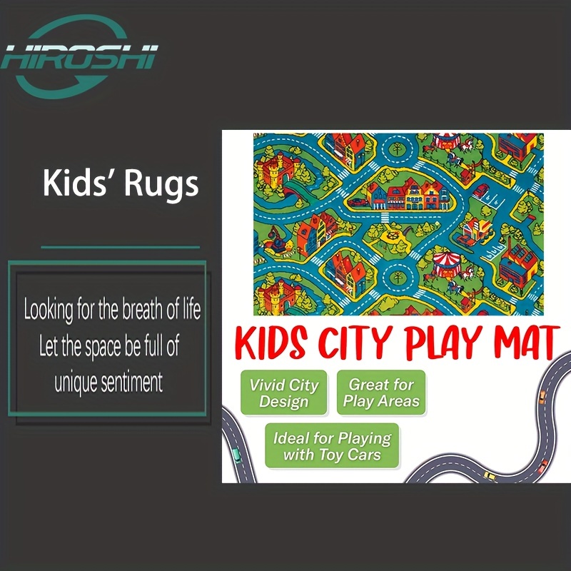 Alfombra de coche para niños, alfombra de tráfico por carretera para jugar  con juguetes de automóviles, alfombras educativas de la vida de la ciudad