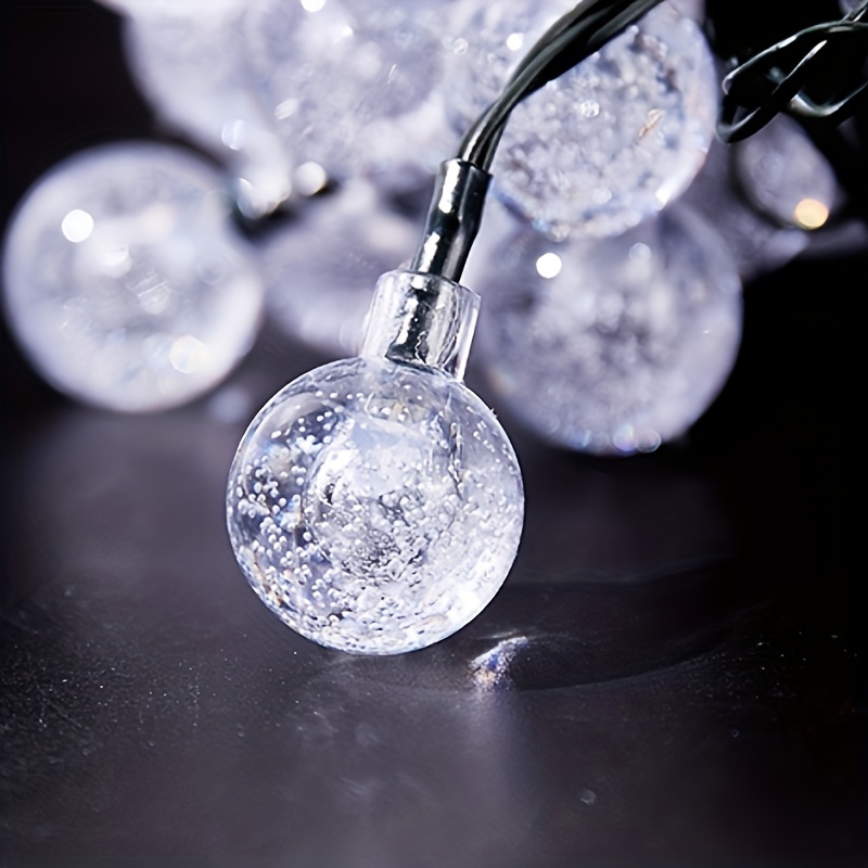 100 Big Bulb Solar Crystal Ball Bubble Light String - Temu