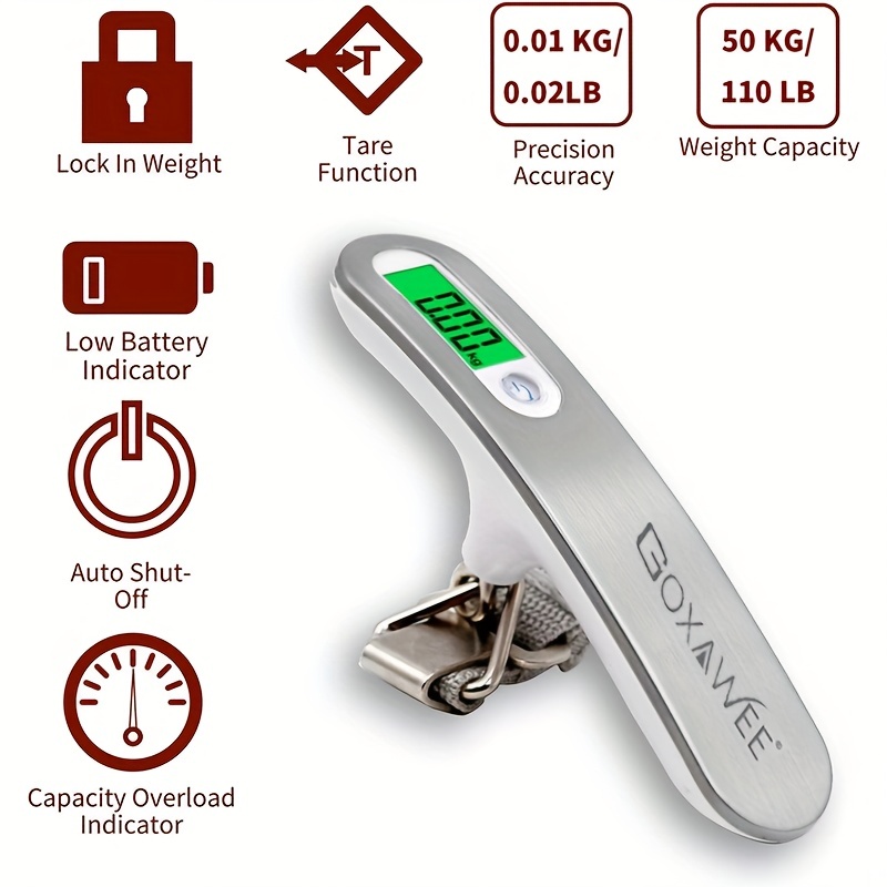 Pesa Balanza Digital Maleta Viaje Portatil Hasta 50kg 110lb