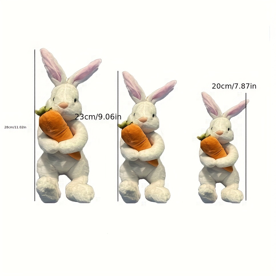 2 almohadas de peluche: conejo reversible de zanahoria y fresa con  cremallera, peluche de conejo de Pascua – Lindo regalo de cumpleaños para  niños