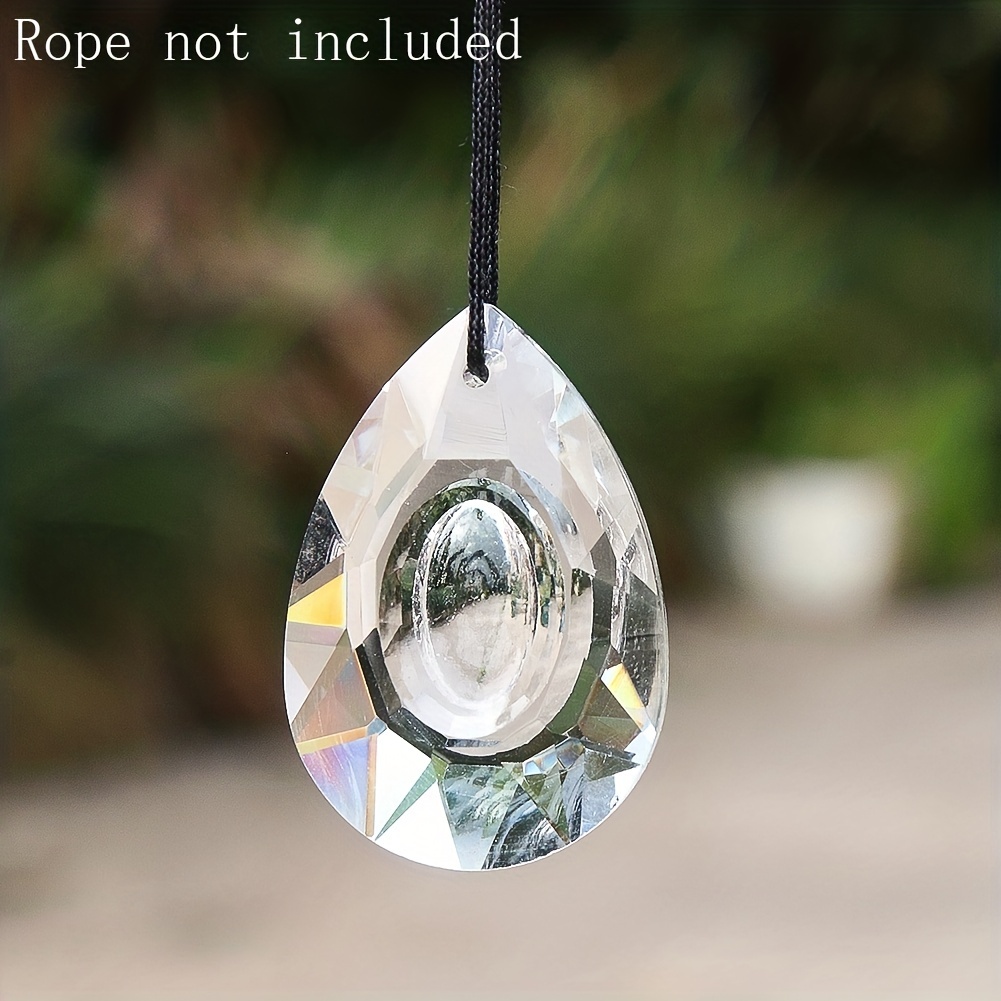 1pc 50MM Transparent Shining Laser Cutting Water Droplets Dragon Eye  Faceted Prism Glass Crystal Pendant Clear Streamer Sun Catcher Charm Dangle  Weddi