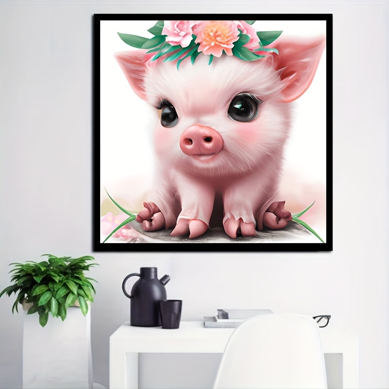 Diamond Art Beginner Pig Kit