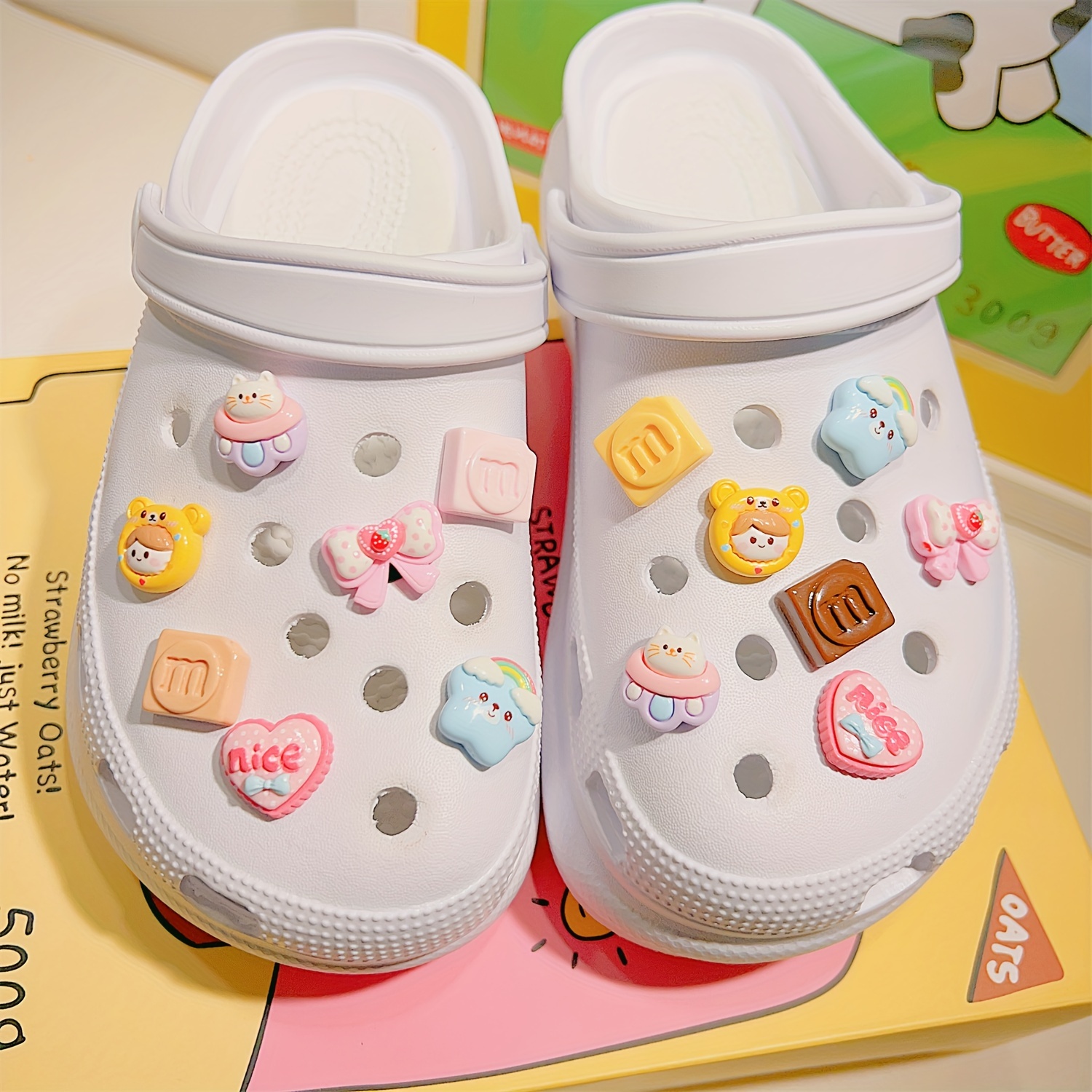 Kawaii 3d Cartoon Shoes Charms For Clogs Sandals - Temu