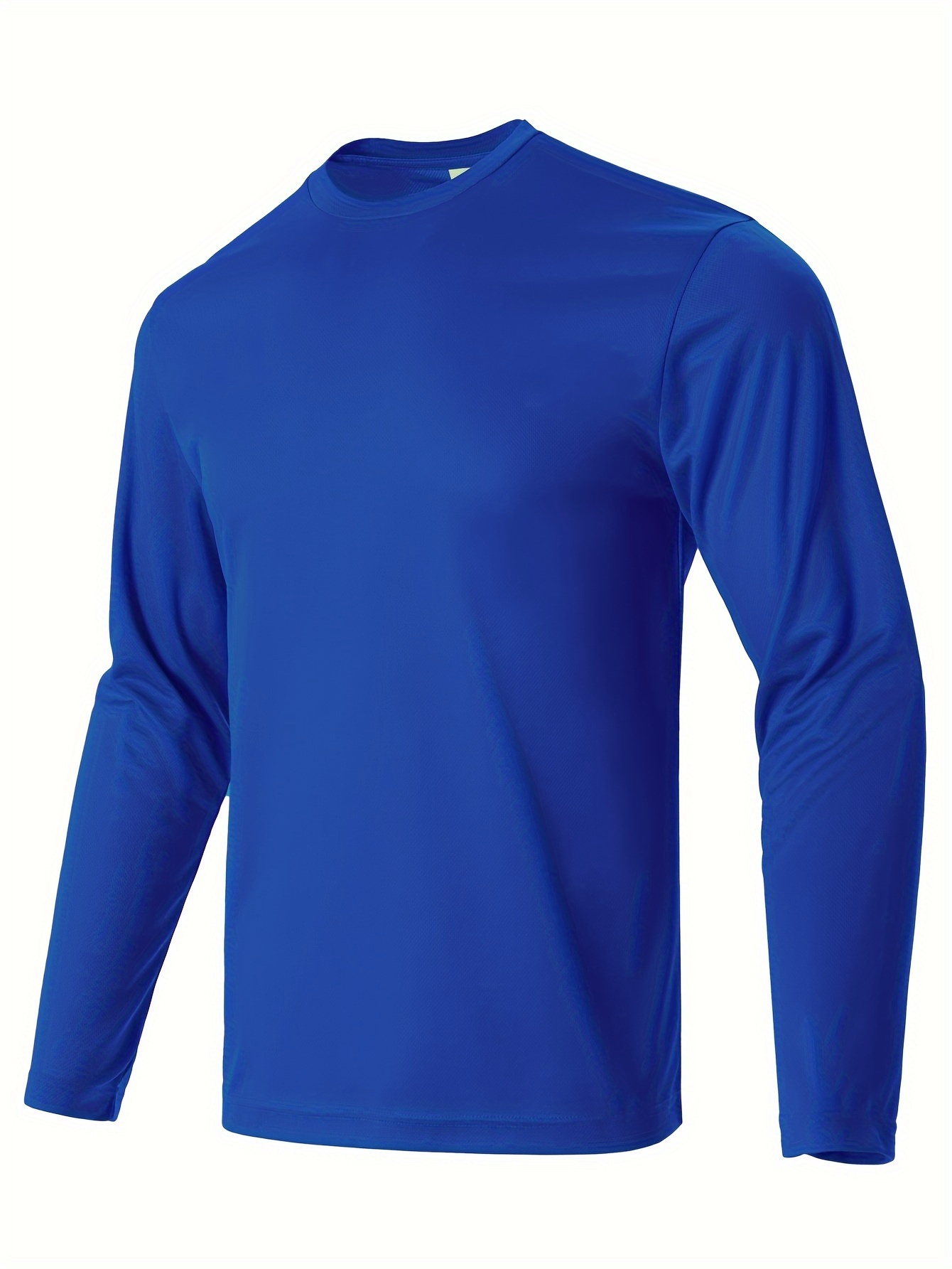 men's quick dry long sleeve t shirts 100% polyester crew Temu