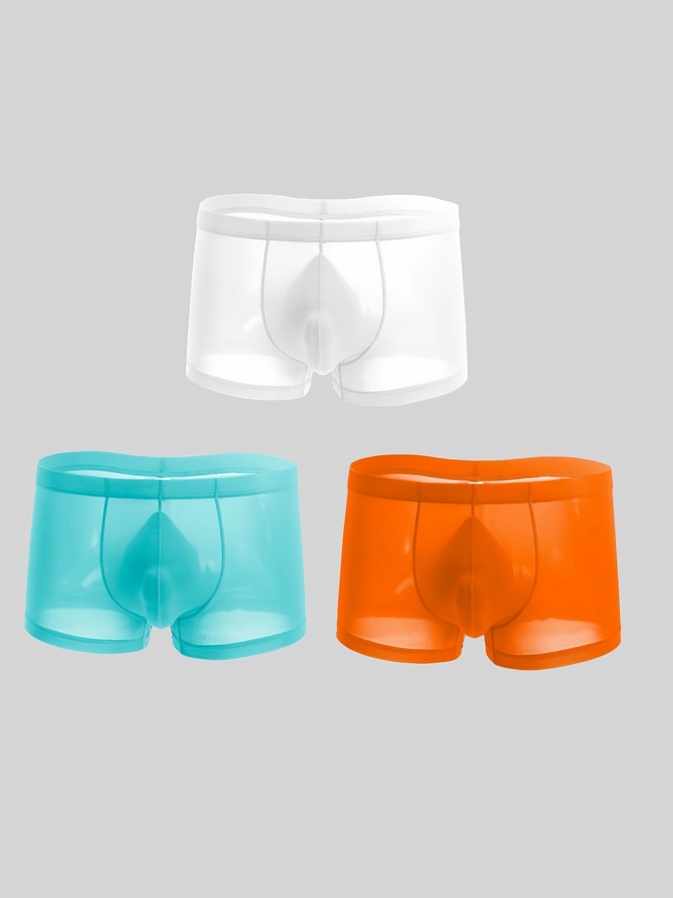 Men's Breathable Ice Silk Ultra Thin Boxer Briefs Underwear - Temu