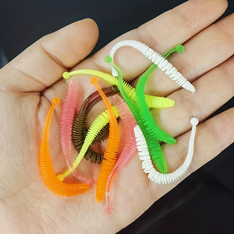 Mini Soft Grub Silicone Bait Twister Tail Artificial Larva - Temu United  Kingdom