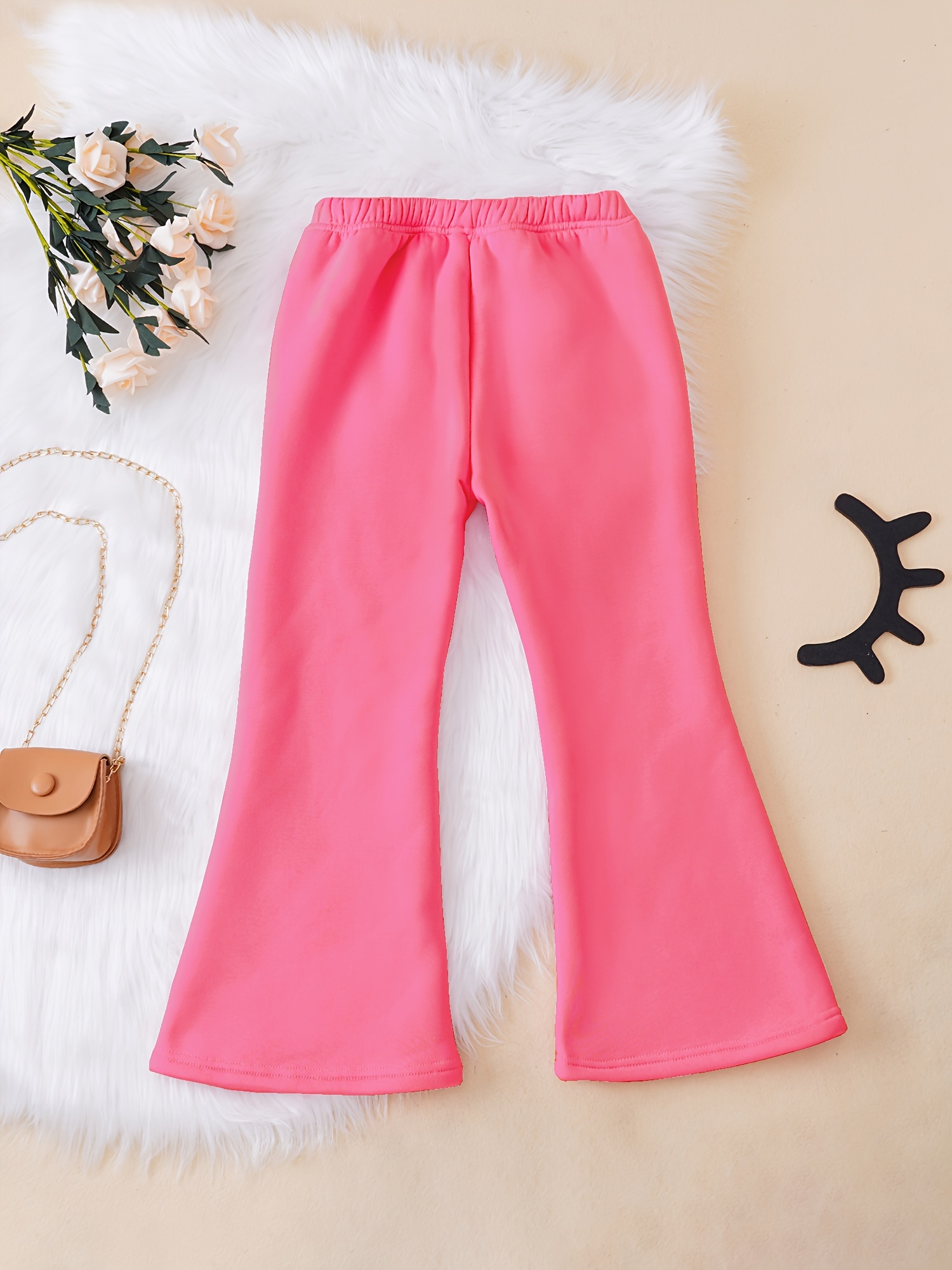 Mom Football Graphic Girls Flared Pants, Elastic Waist Comfy Casual  Trousers For Kids Everyday, School, Going Out, Gift - Temu