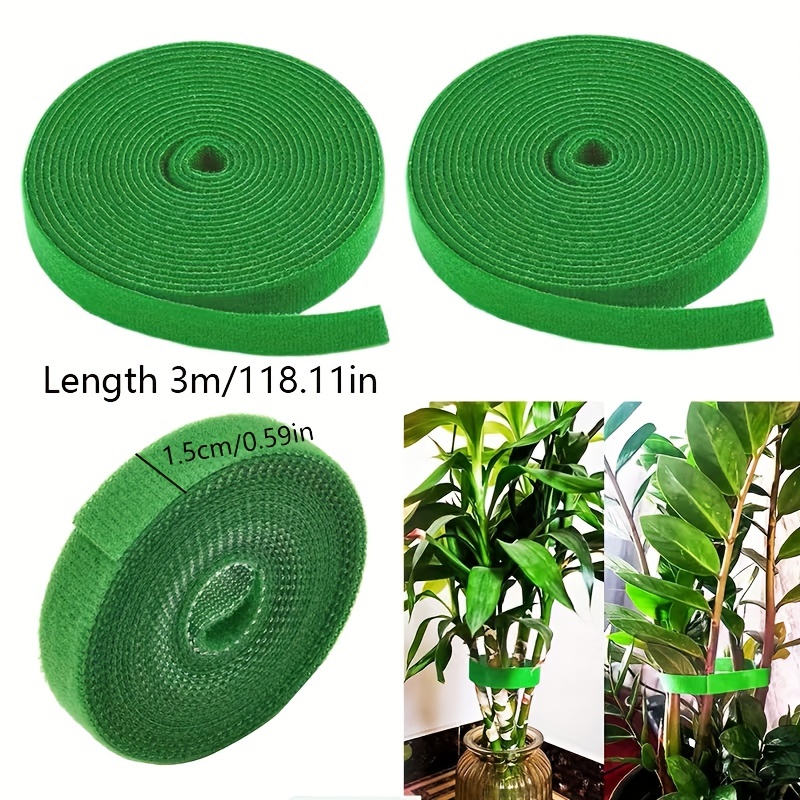 Plant Garden Tie Green Tape Plant Supports Recycle And - Temu