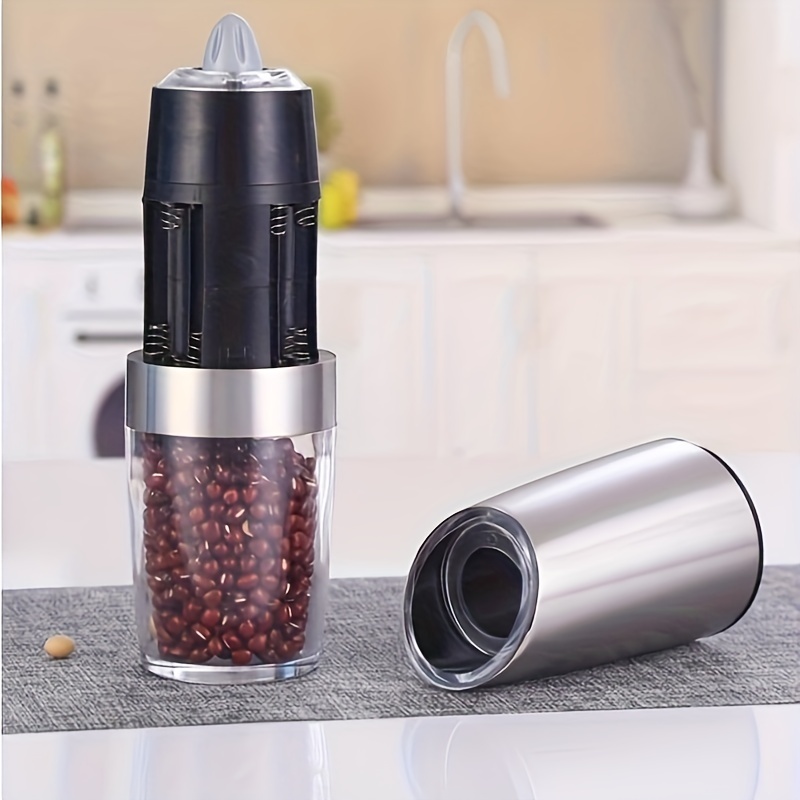 Electric Salt And Pepper Mill Set, Battery Operated, Ceramic Grinding  Blade, Automatic Stainless Steel Grinders Shakers With Led Light And  Adjustable Coarseness(, Silver) - Temu