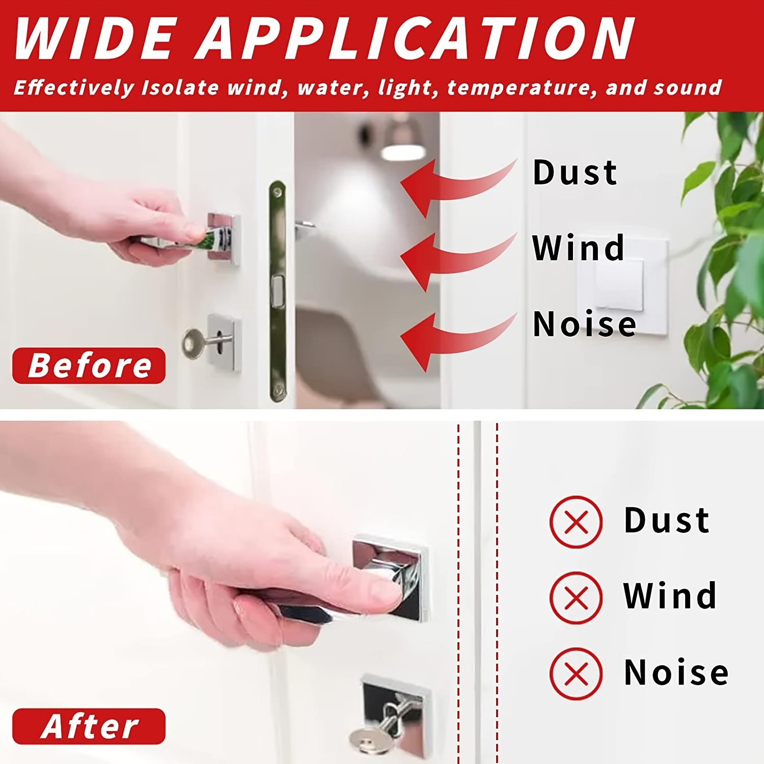 Black Rubber Weather Stripping Door Seal Strip, Self-Adhesive Door Weather  Stripping Strip, Soundproof D Shape Waterproof Weatherstripping for Door