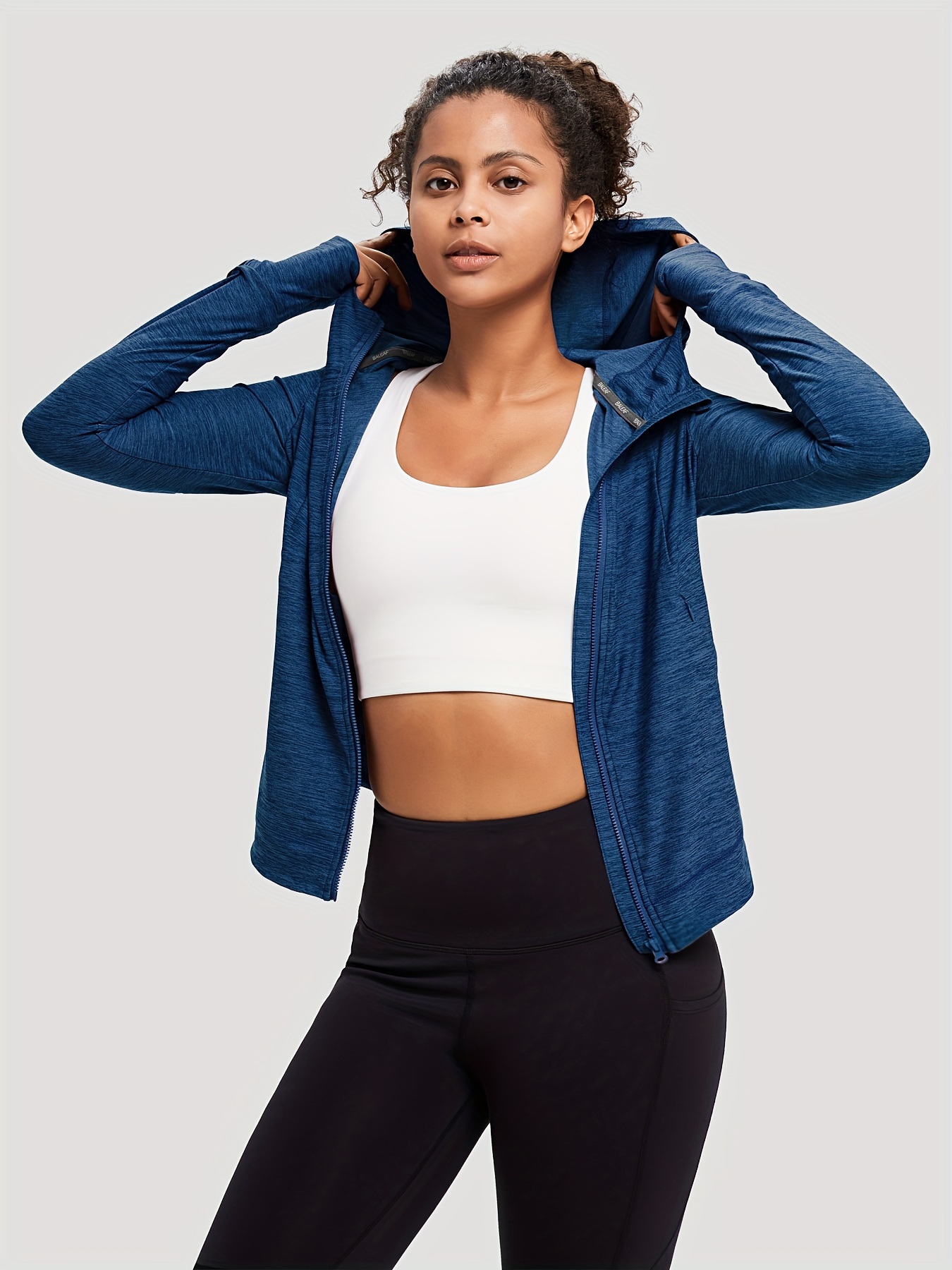 Women's Full Zip Yoga Jacket Long Sleeve Active Wear Track Jacket