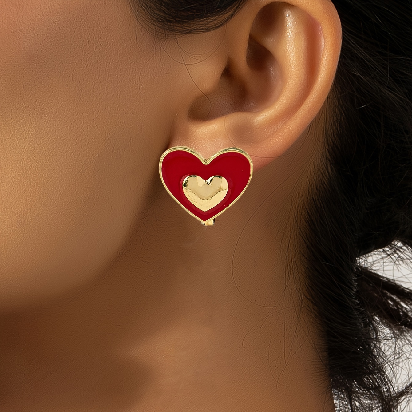 Boucles d'oreilles femme pendantes en argent 925 - Trio de coeurs