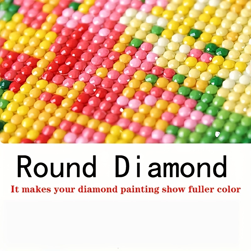 5d Diy Large Size Round Artificial Diamond Painting Kit - Temu