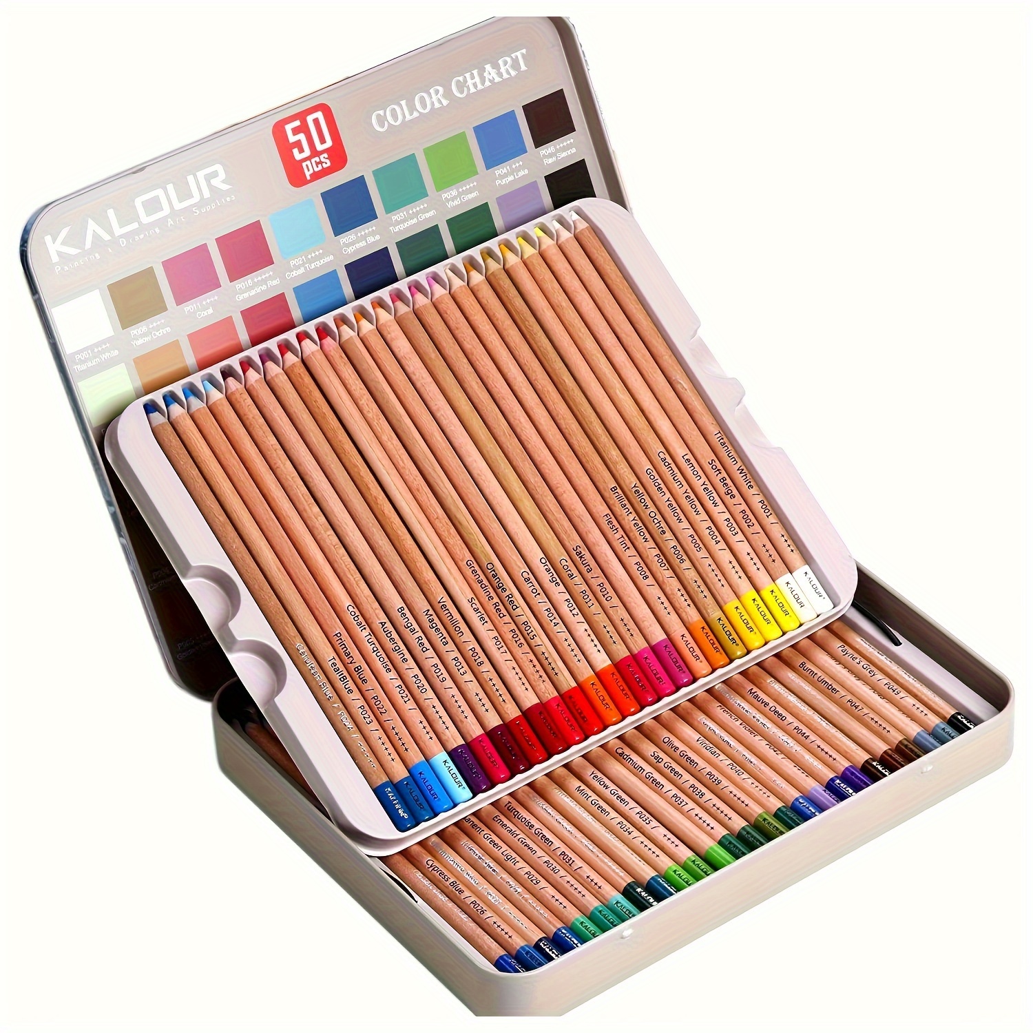 KALOUR Premium Colored Pencils,Set of 72 Colors,Artists Soft Core