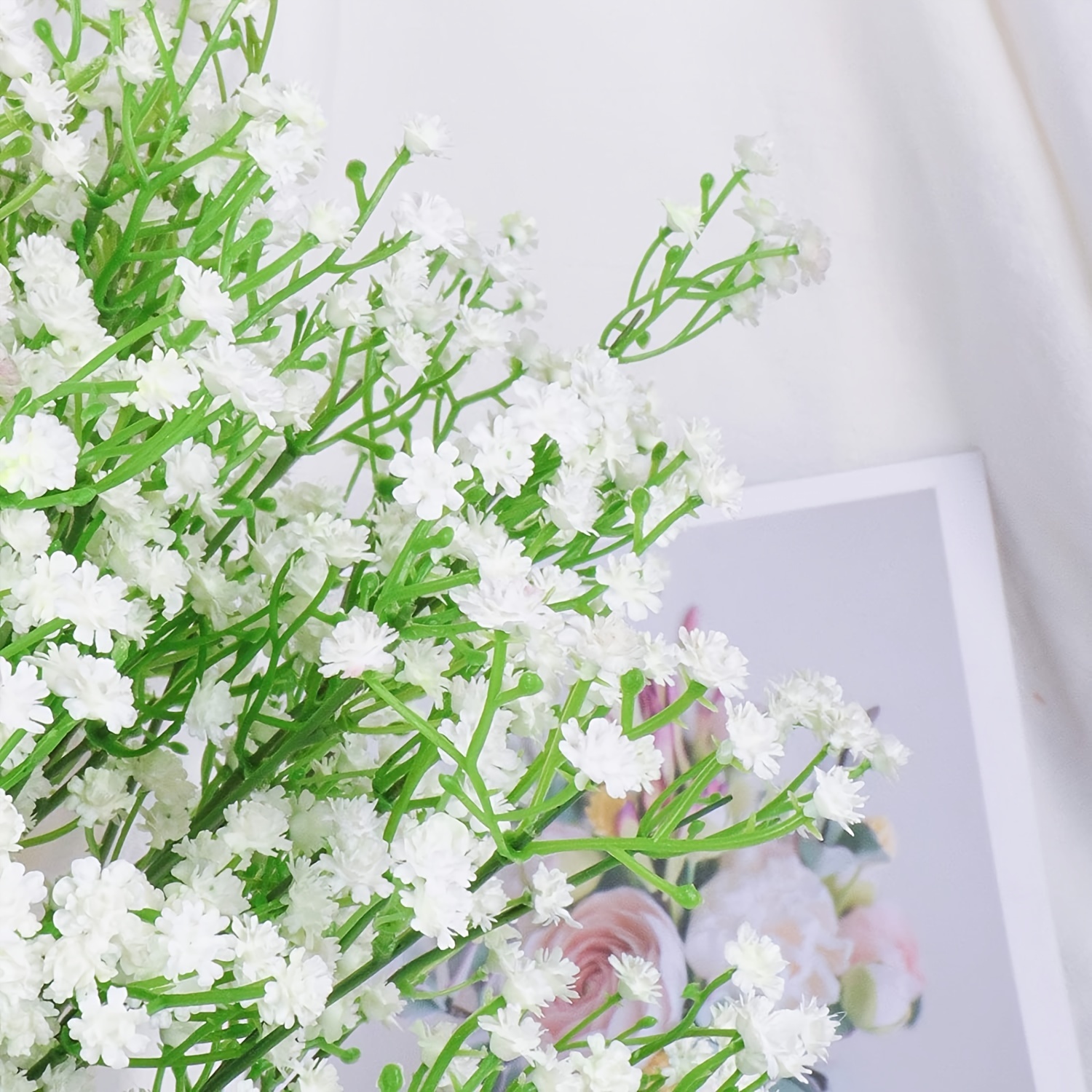 4pcs 12 Bunches White Babys Breath Flowers: Perfect for DIY Floral Bouquets  & Home Decor!