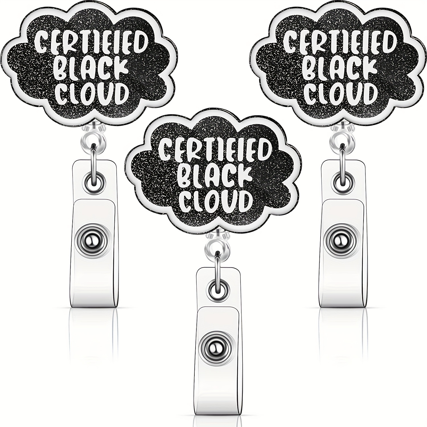Certified Black Cloud Badge Reel - Temu