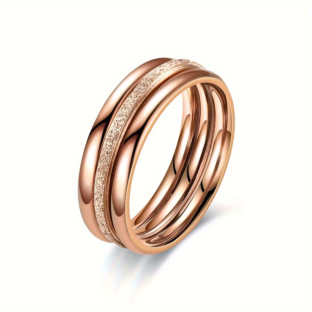 Titanium Frosted Band Ring - Unisex - Various Colors