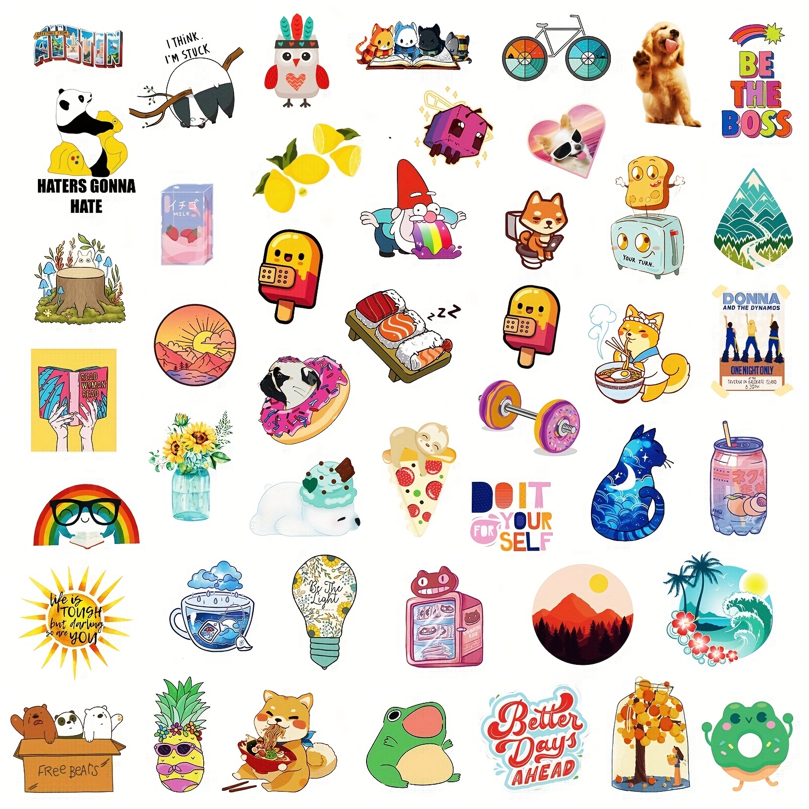 100pcs Water Bottle Stickers, Bulk Stickers, Colorful Waterproof Vinyl  Sticker For Hydroflask Laptop Phone Skateboard, Sticker Packs For Teachers  Adul