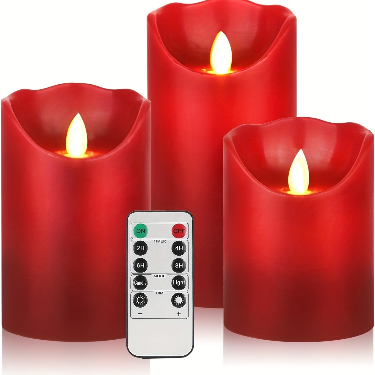 Red And White Candles Household Power Outage Smokeless - Temu Germany