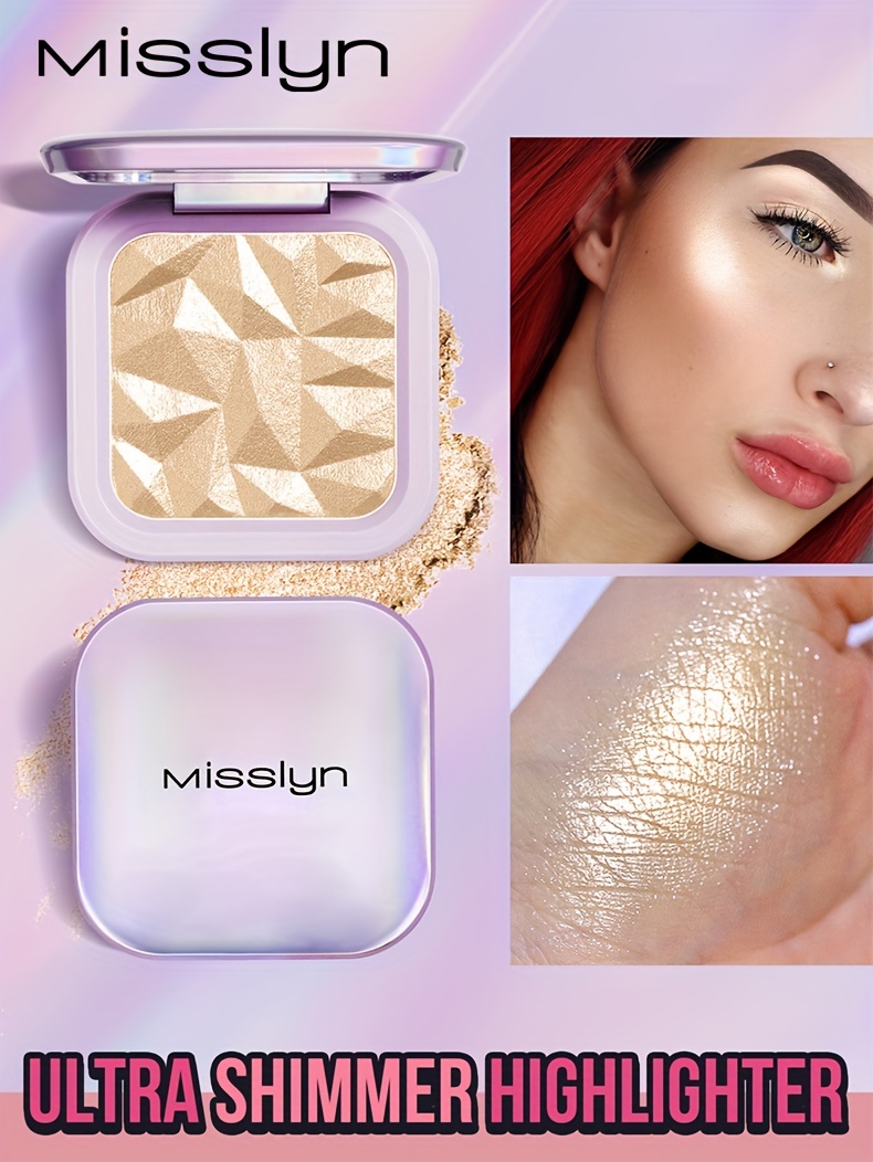 Misslyn Shimmer Glitter Highlight Contour Palette - Temu