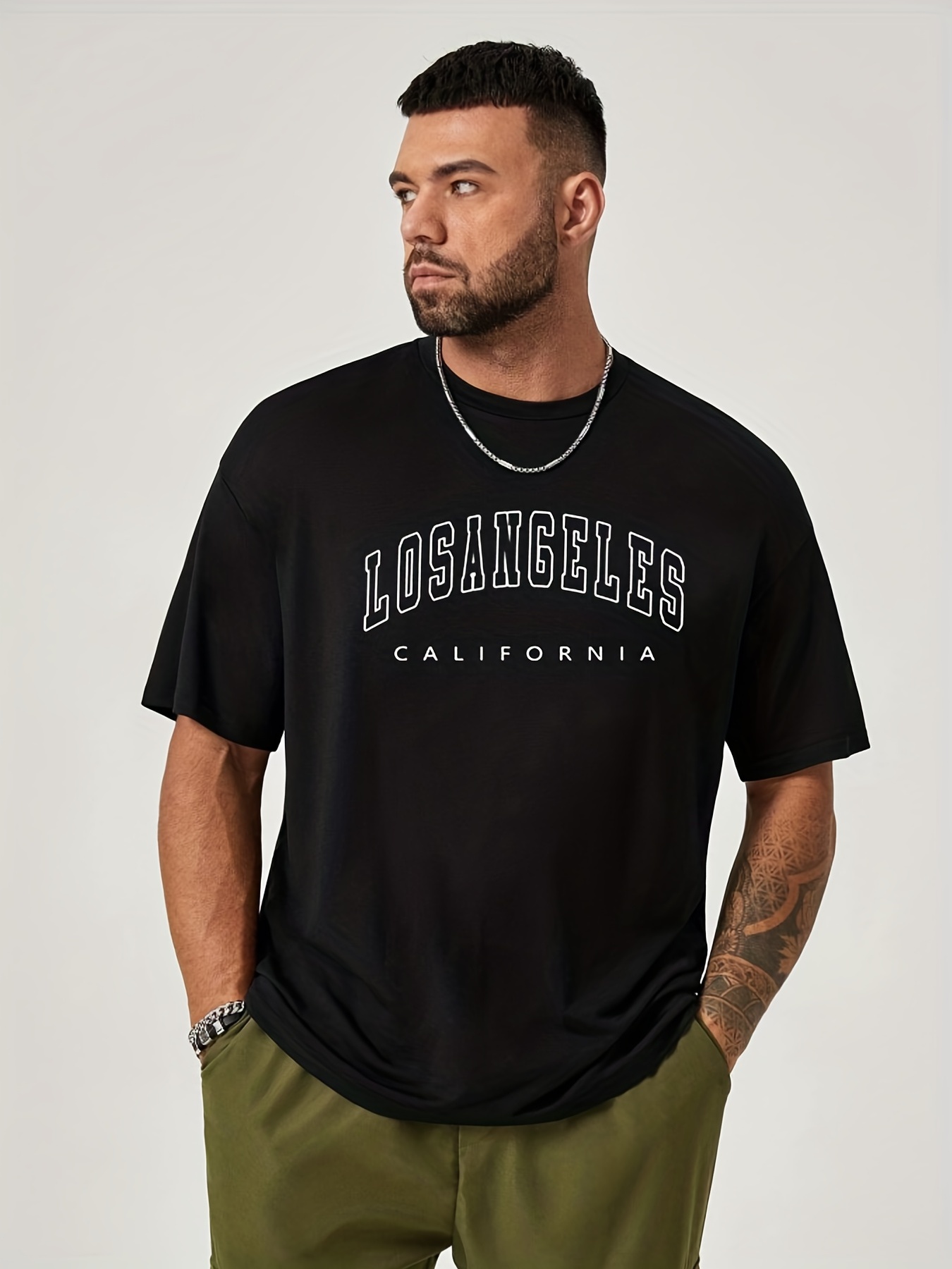 Los Angeles Shirt, Oversized T Shirt Letter Print Short Sleeve