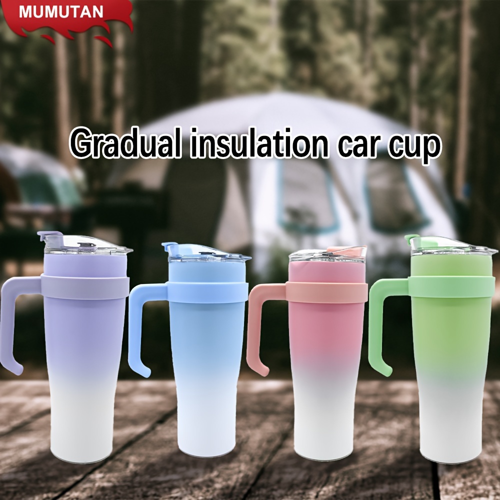 Solid Color Stainless Steel Insulation Cup, Double Layer Leakproof Vacuum  Water Bottle, Suitable For Outdoor Sports, Fitness, Car Driving - Temu