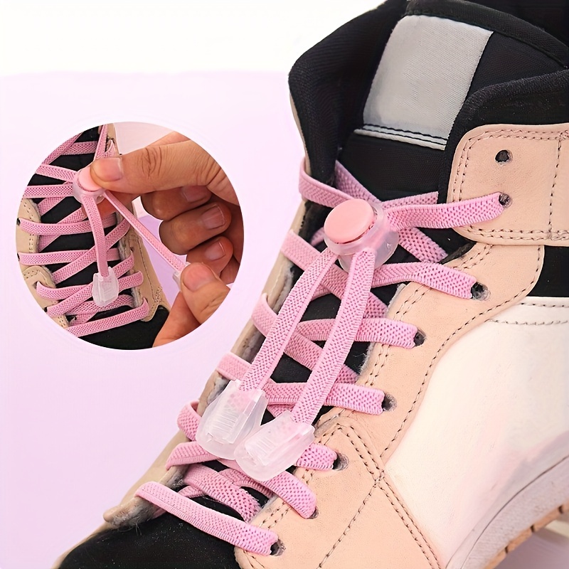1 Pair of Durable Polyester Elastic No-Tie Shoelaces with Secure Spring Buckles - Vibrant Colors, Stretchy & Non-Deformable for Sneakers and Casual Shoes, Casual Shoe Laces|Vibrant Shoelaces|Polyester Laces