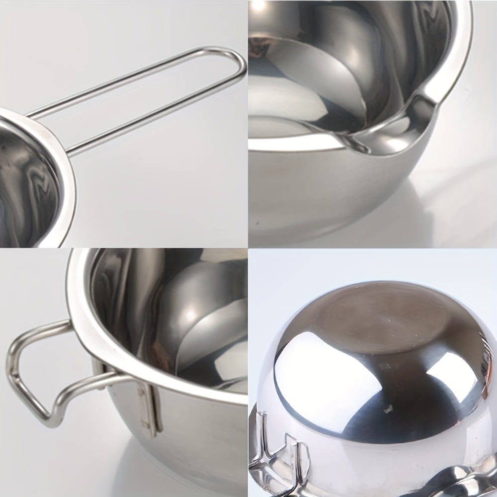 8 Set Stainless Steel Double Boiler Long Handle Wax Melting Pot