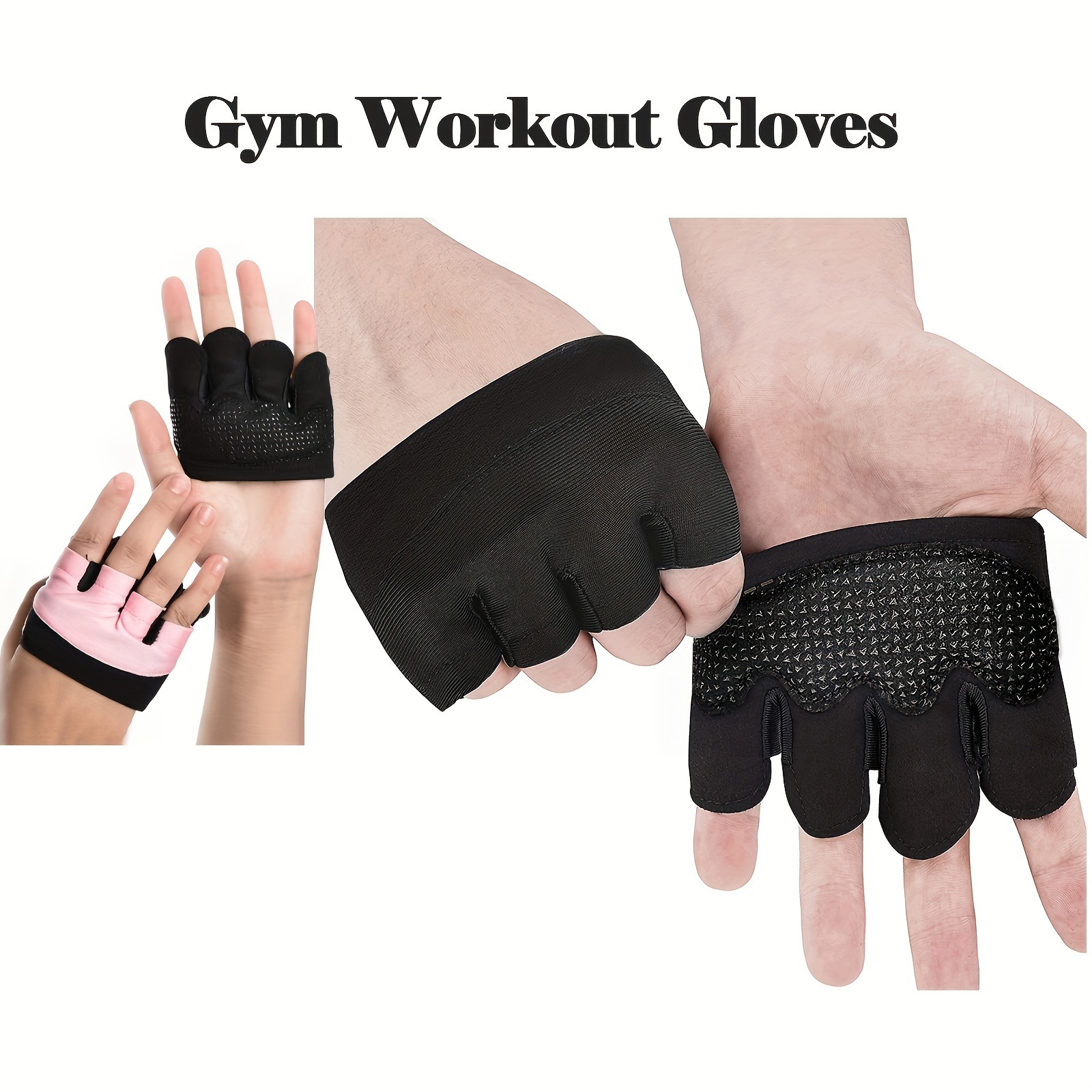 MOREOK Workout Gloves for Men/Women- [3/4 Finger] [Curved Open