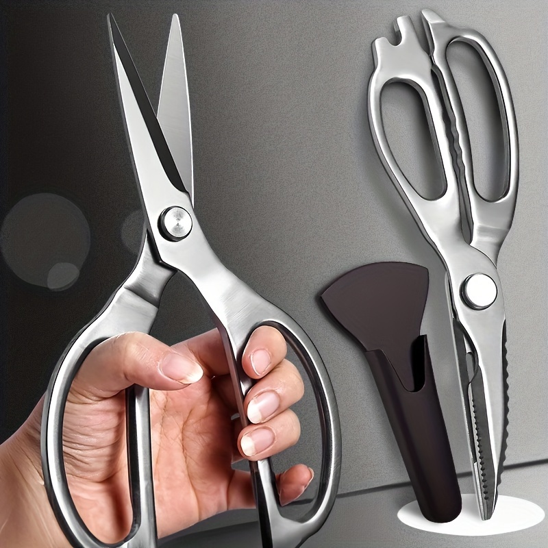 Kitchen Scissors Strong Industrial Scissors Household Scissors Silver  Stainless Steel Sharp Edge Silver Aluminum Alloy Handle Beautiful Kitchen  Scisso