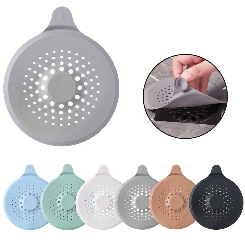 Hair Drain Catcher, Silicone Hair Stopper with Suction Cup, Floor