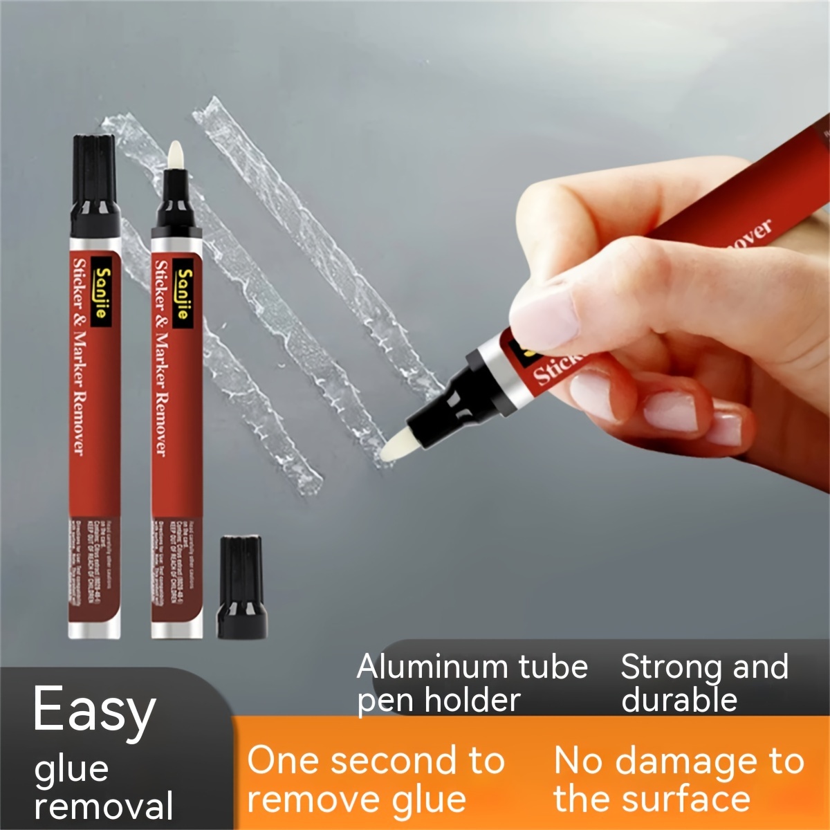 2pcs Multi-functional Glue Sticker Remover Spray, Strong Car Glue Remover  For Various Surfaces With Plastic Glue Shovel