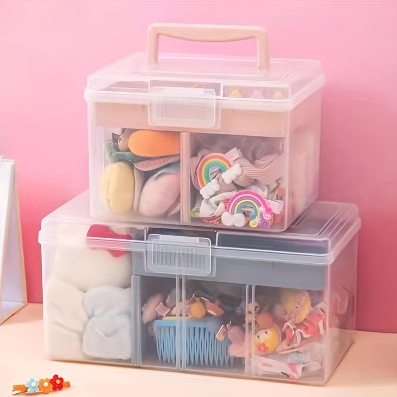 Caddy Organizer Stackable Plastic Storage Box With Handle - Temu