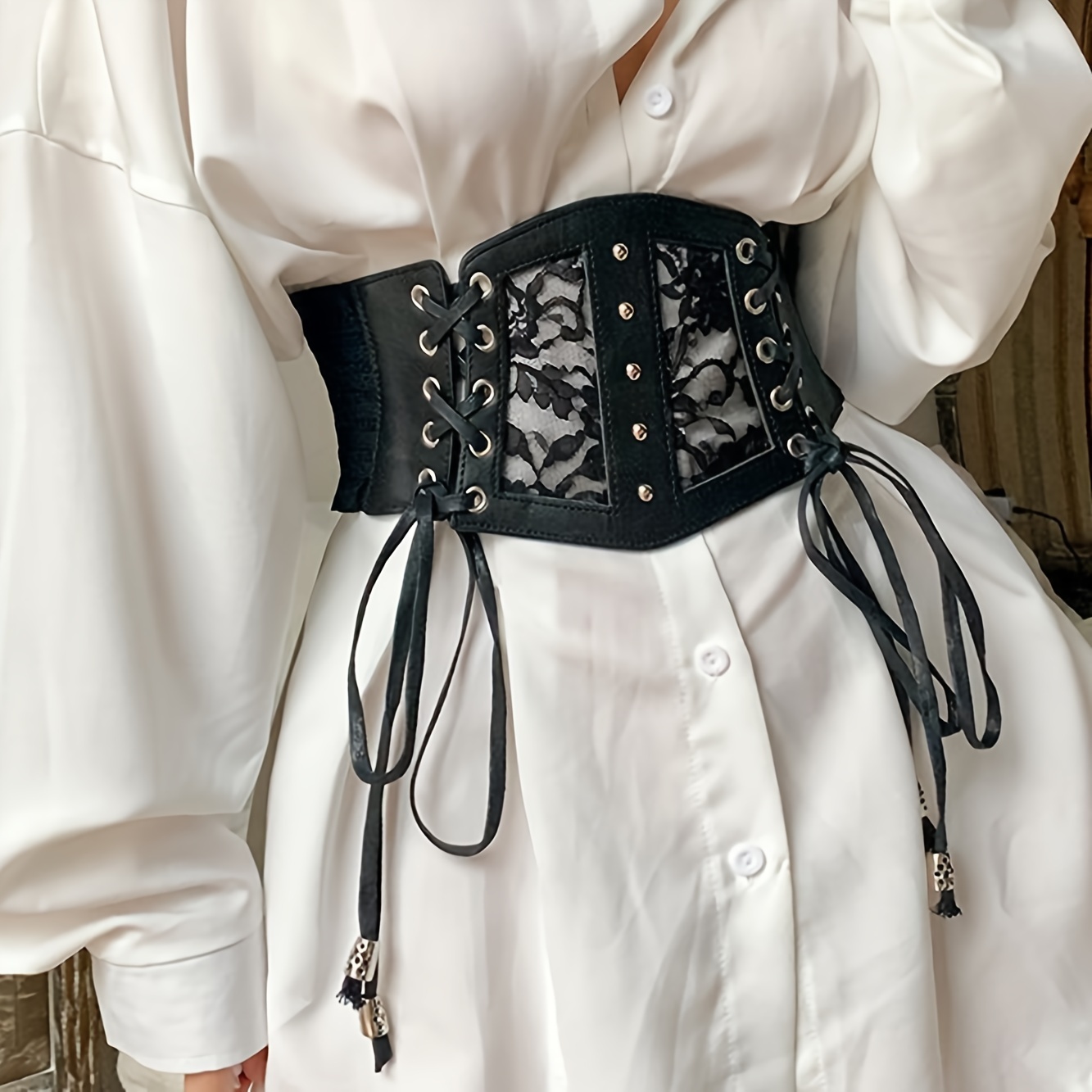 Simple Corset Belt Women's Plus Floral Lace Boned Lace Waist - Temu