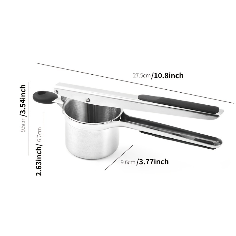 Potato Ricer Heavy Duty Stainless Steel Potato Masher, Food Ricer With 3  Discs✓