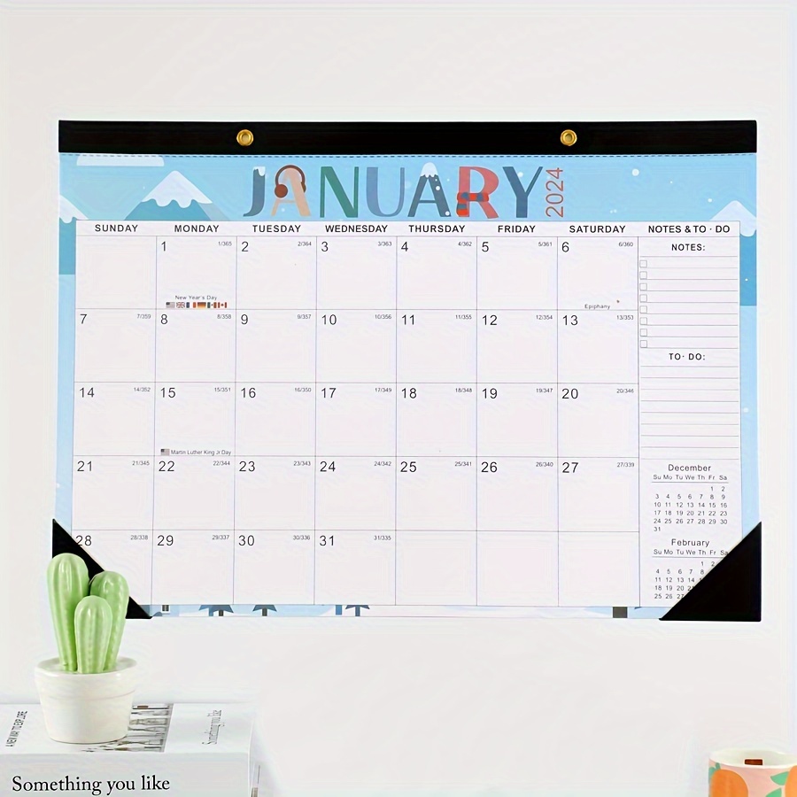 Large Desk Calendar 2024 2025 18 Month Desktop Calendar Runs Temu