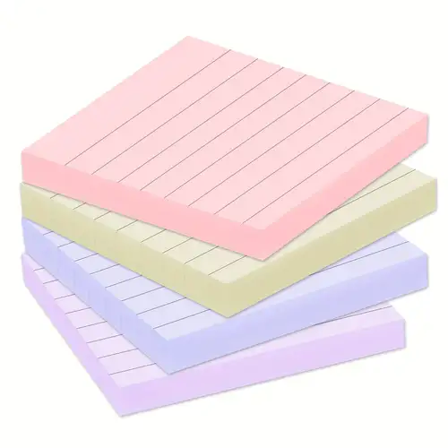 Colorful Horizontal Line Sticky Note 4 Colors Portable - Temu