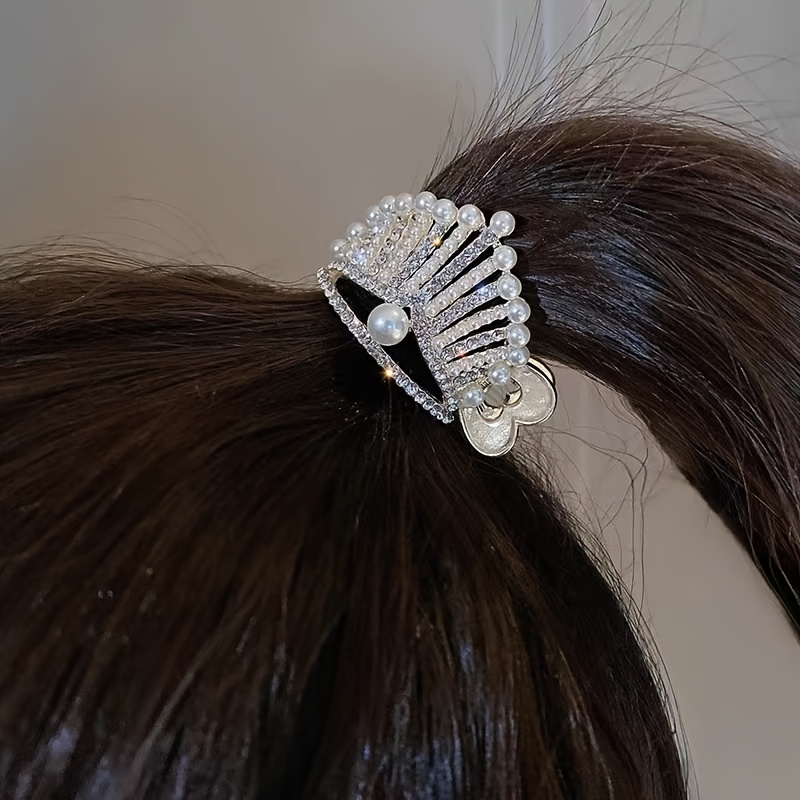 5 Piece Clip In Hair Extensions Crystal Shinning Rhinestone Diamond Hair  Accessory Multi Color Silk Hair circle crystal Headdress