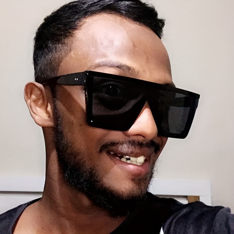 Large Square Metal Hinged Sunglasses