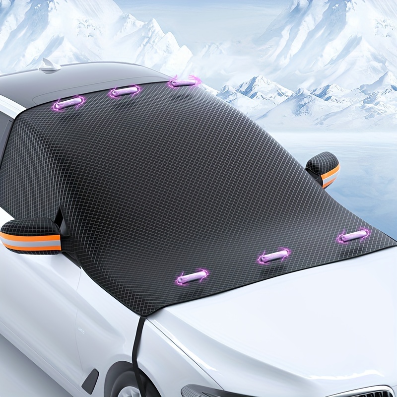 Car Snow Cover Sunshade,Thickened Car Snow Visor 9 Magnets Are Strongly  Fixed, Protecting The Car's Front Windshield From Sunlight, UV And Snow,  Etc.
