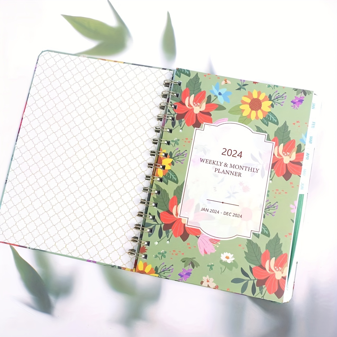 1pc 2024 Monthly Planner For Woman, Daily And Weekly Planner, Agenda 2024  From Jan To Dec 2024 A5 Size